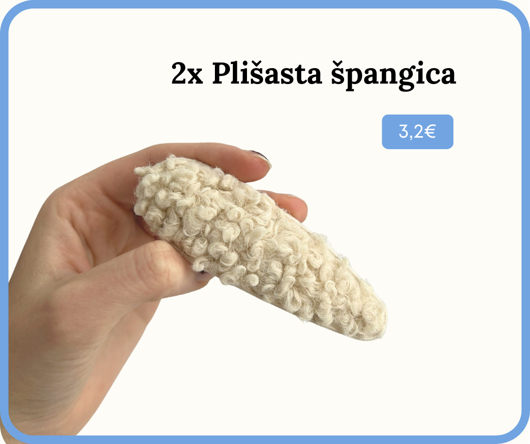 2x Plišasta špangica