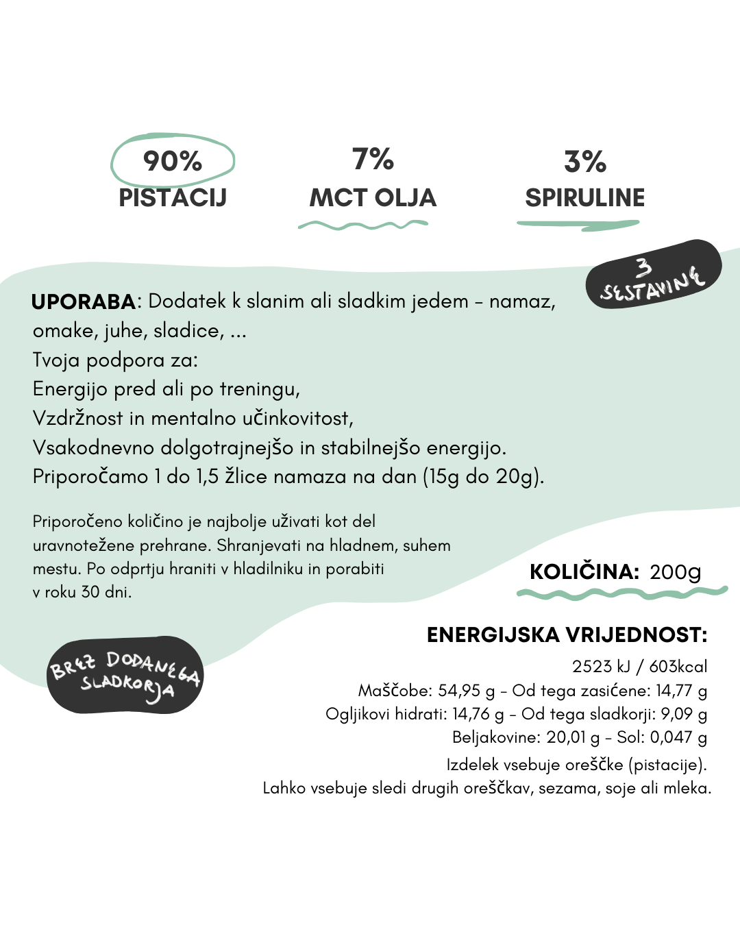 Maslac od pistacija Energy-Enhancing